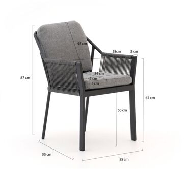 Tierra Outdoor Liv dining tuinstoel stapelbaar - Laagste prijsgarantie! Grijs