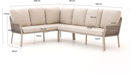 Tierra Outdoor Liv lounge/dining hoek tuinbank 5-zits - Laagste prijsgarantie! Taupe