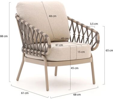 Tierra Outdoor Natal low dining tuinstoel - Laagste prijsgarantie! Taupe