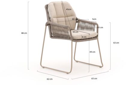 Tierra Outdoor Rivera dining tuinstoel - Laagste prijsgarantie! Taupe