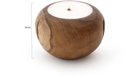 Tierra Outdoor Round Low buitenkaars ø 18cm - Laagste prijsgarantie! Bruin