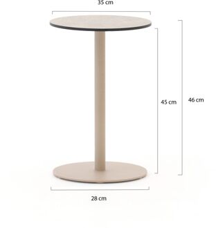 Tierra Outdoor Solea lounge tuintafel ø 30cm (h: 41cm) - Laagste prijsgarantie! Taupe