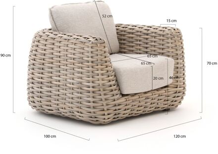 Tierra Outdoor Wakkanda lounge tuinstoel - Laagste prijsgarantie! Taupe