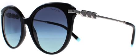 Tiffany & Co Tiffany TF4189 80019S zwarte azuurblauwe zonnebril met kleurverloop