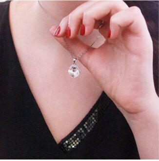 Tiffy hangers - Oostenrijks kristal - maat Wit Zilver