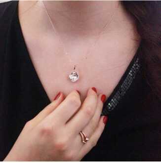 Tiffy hangers - Oostenrijks kristal Wit en roségoud - One Size