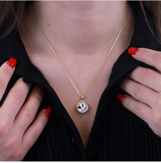 Tiffy hangers - Oostenrijks kristal Wit & Goud - One Size