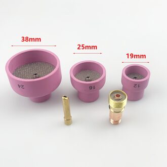 Tig Lastoorts Nozzle Ring Cover Gas Lens Keramische Cup Kit Voor WP17/18/26 Argonbooglassen Accessoires Tool kit