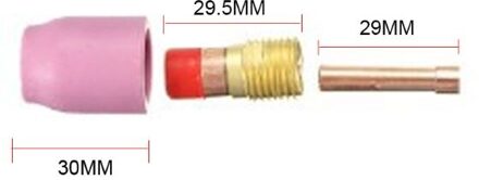 Tig Lastoorts Stubby Gas Lens Kit Spantangen Nozzles Back Cap Voor WP-17/18/26