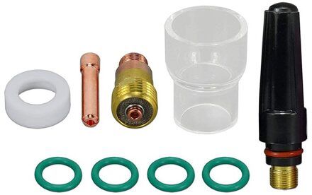 TIG Stubby Gas Lens Collet Body 17GL332 12 13/16Inch Tig Gas Lens Isolator Voor Sr Wp 17 18 26 Tig Lastoorts 9Pcs