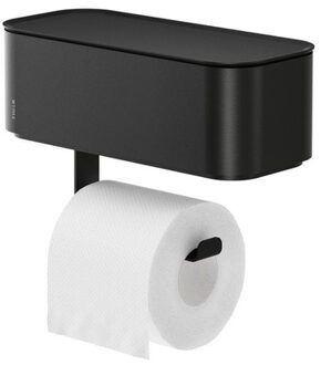 Tiger 2-Store Toiletrolhouder met Opbergbakje - Zwart