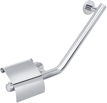 Tiger Boston Comfort & Safety Wandbeugel met toiletrolhouder RVS gepolijst Rechts 40.4x24.1x8cm