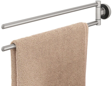 Tiger Cooper Handdoekrek 2-armig - RVS Zilver, Zwart