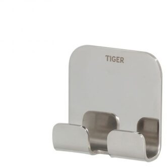 Tiger Dubbele handdoek haak Colar chroom 1314630346 Zilverkleurig