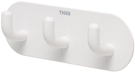 Tiger Handdoekhaak Rack Rondo Zelfklevend 3 Haken Wit