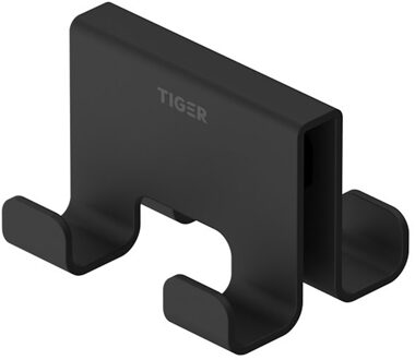 Tiger Handdoekhaak Voor Douchecabine Tiger Caddy 6-8 mm Dubbel Zwart