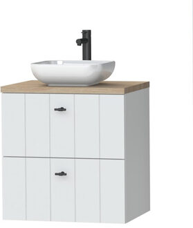 Tiger Maryport Meubelset 60 cm met 2 lades Mat wit incl Ontario waskom Hoogglans wit - 1496008914