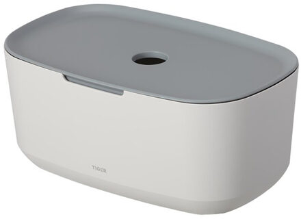 Tiger Tess Opbergbox 3,8 L - Lichtgrijs Grijs, Wit