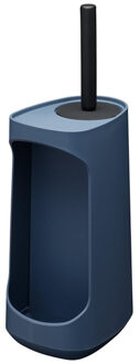 Tiger Toiletborstelhouder Tess Met Opbergfunctie Vrijstaand Swoop Borstel Flexibel Blauw - Zwart