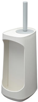Tiger Toiletborstelhouder Tess Met Opbergfunctie Vrijstaand Swoop Borstel Flexibel Wit - Lichtgrijs