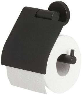 Tiger Toiletrolhouder Boston - Rvs - Met Klep - Zwart