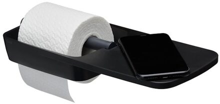 Tiger Toiletrolhouder Met Planchet Tess Zwart - Antraciet