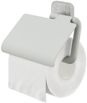 Tiger Toiletrolhouder Tado - Metaal / Kunststof - Met Klep - Lichtgrijs / Betonlook
