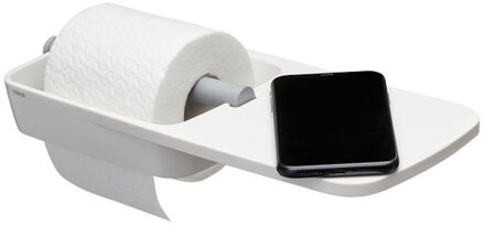 Tiger Toiletrolhouder Tess - Rvs - Met Planchet - Wit / Lichtgrijs