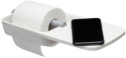 Tiger Toiletrolhouder Tess - Rvs - Met Planchet - Wit / Lichtgrijs