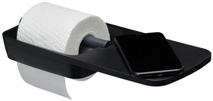 Tiger Toiletrolhouder Tess - Rvs - Met Planchet - Zwart / Antraciet