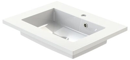 Tiger Wastafel S-line Quadro 60 cm Glanzend Wit