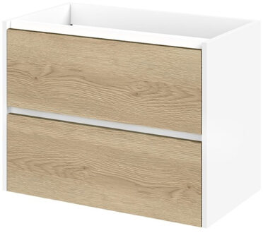 Tiger Wastafelonderkast Tiger Reverse 80 cm Naturel Eik - Mat Wit Eiken