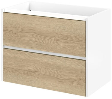 Tiger Wastafelonderkast Tiger Reverse 80 cm Naturel Eik - Mat Wit Eiken