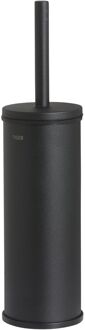 Tiger Wc-borstel Met Houder Boston - Rvs - Vrijstaand - Met Klep - Zwart Mat