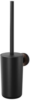 Tiger Wc-borstel Met Houder Noce - Metaal/kunststof - Zwart/houtlook