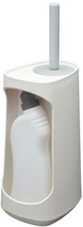 Tiger Wc-borstel Met Houder Tess - Polypropyleen - Vrijstaand - Met Klep - Wit / Lichtgrijs