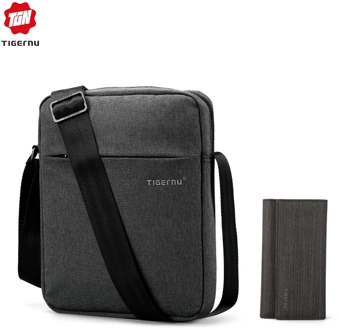 Tigernu Shoulder Bag Set for Men Splashproof with Wallet Crossobody Messenger Bags Purse for Teen Boys Shockproof Sling Bag