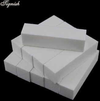 Tignish 10 stks/partij Wit Buffing Schuren Files Block Pedicure Manicure Buffer Nagelvijl Nail Art UV Gel Gereedschap Systeem
