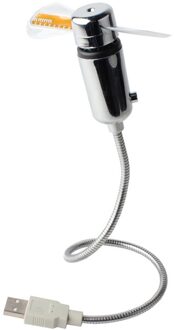 Tijd Display Kantoor Verstelbare Pc Desktop Thuis Luchtkoeling Met Led Klok Duurzaam Lichtgevende Zwanenhals Mini Usb Fan