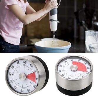 Tijd Herinnering Countdown Alarm Herinnering 60 Minuten Kookwekker Magneet Ronde Vorm Mechanische Koken Timer