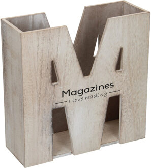 tijdschriftenhouder burned wood