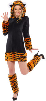 Tijger Jurk Met Capuchon Femke Multikleur - Print
