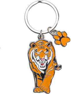 tijger Sleutelhanger - metaal - 5 cm - dieren cadeau