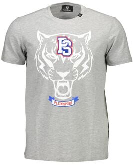 Tijgerkop Graphic T-shirt Grijs - S