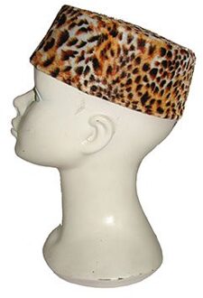 Tijgerprint hoedje Bruin - Kastanje, Multikleur - Print