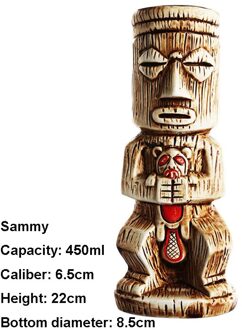 Tiki Mok, cocktail Mokken Hawaii Tiki Mokken Cocktail Beker Bier Mok Wijn Mok Keramische Ambachten Drinkware Bar Voor Mai Tai, punch Sammy
