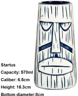 Tiki Mok, cocktail Mokken Hawaii Tiki Mokken Cocktail Beker Bier Mok Wijn Mok Keramische Ambachten Drinkware Bar Voor Mai Tai, punch Startus