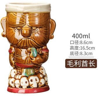 Tiki Mokken Persoonlijkheid Hawaiiaanse Cocktail Cup Creatieve Mokken Keramische Bar Zombie Keramiek Tazas De Ceramica Creativas Maori chief