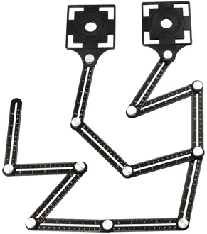 Tile Hole Locator Adjustable Tool Masonry Glass Fixed Angle Measuring Ruler Universal Angular Template Izer 4/6/12 Slides/Fold