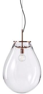 Tim Medium Hanglamp - Transparant - Koper